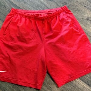 Nike Red Athletic Shorts Lightweight Performance